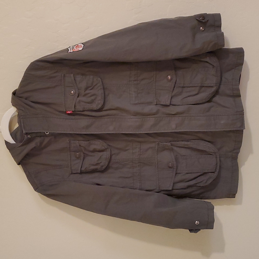Levi's Denim Jacket Living Legend Sleeve Patch Distressed Militarycore